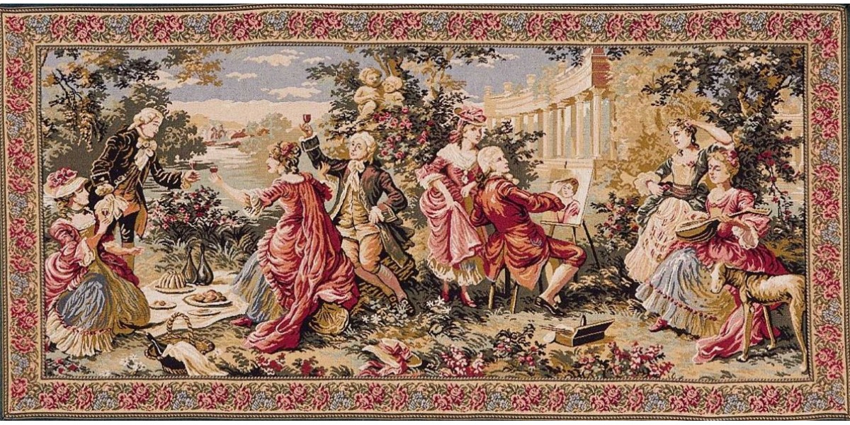Gobelín Tapisserie  Dejeuner champetre de F. Boucher 